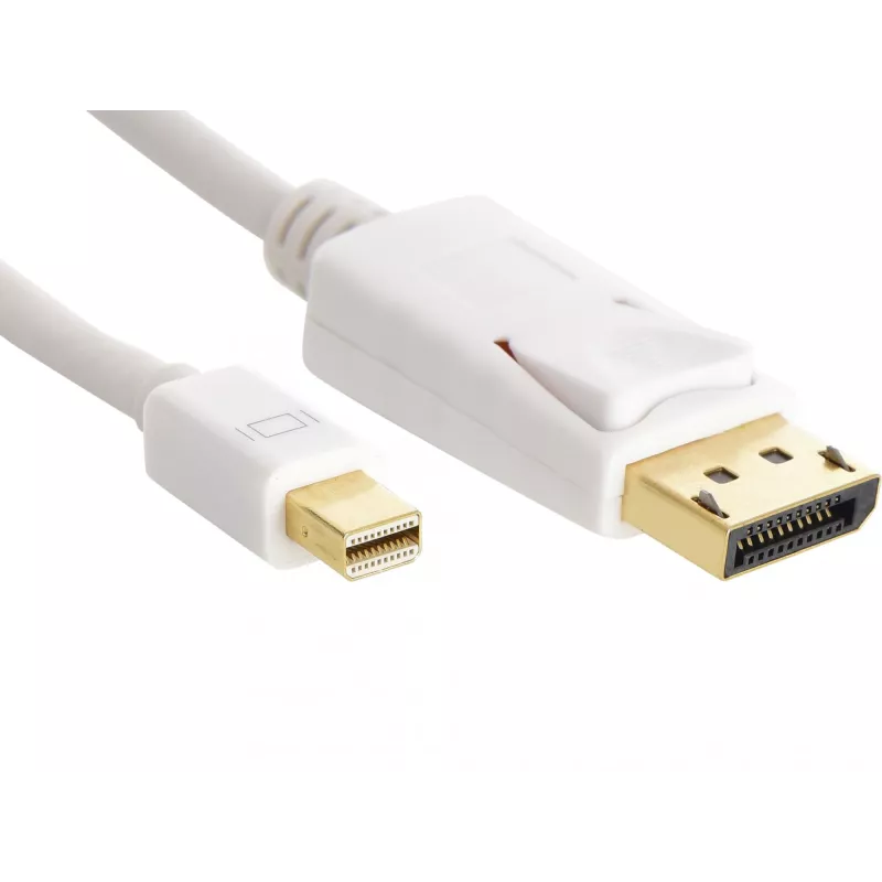 Sandberg DP-MiniDP 1.2 4K M-M 2m, 2 m, DisplayPort, Mini DisplayPort, Kištukas, Kištukas, Baltas
