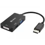 Sandberg adapter DisplayPort į HDMI + DVI + VGA, 0,19 m