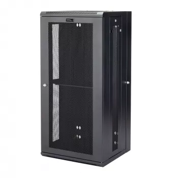 StarTech.com 4-Post 26U sieninis tinklo kabinetas su 1U lentyna, 19 colių šarnyrinis sieninis serverio stovas duomenų / AV / elektronikos / kompiuterinės įrangos montavimui, lankstus ventiliuojamas stovo korpusas