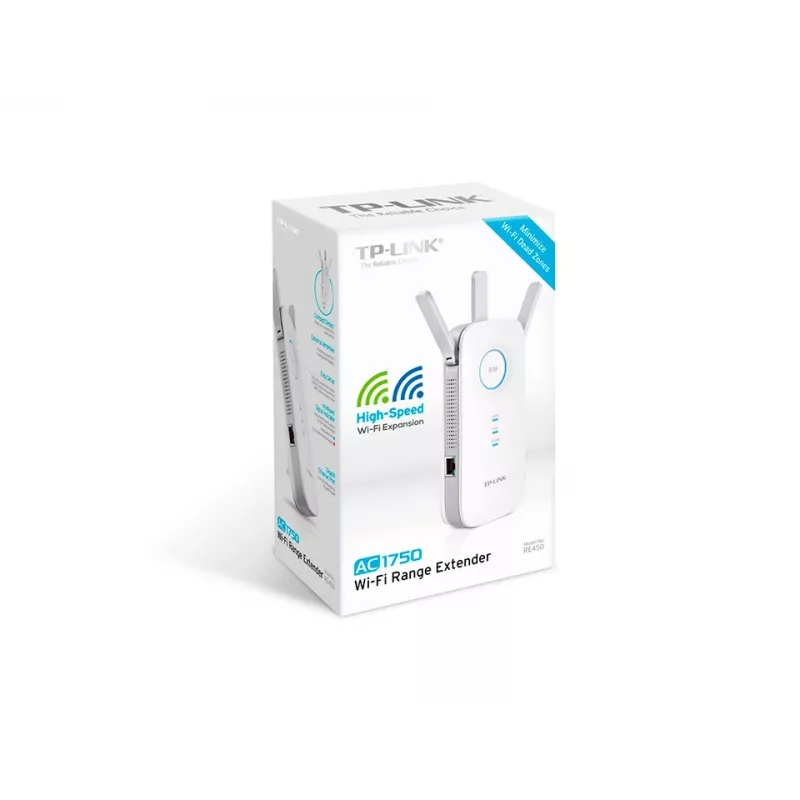 TP-Link RE450 belaidžio tinklo stiprintuvas, 10/100/1000 Mbit/s, baltas