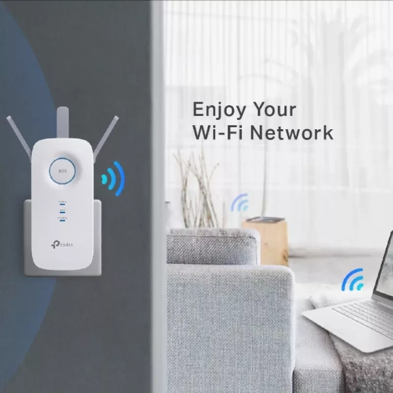 TP-Link RE450 belaidžio tinklo stiprintuvas, 10/100/1000 Mbit/s, baltas