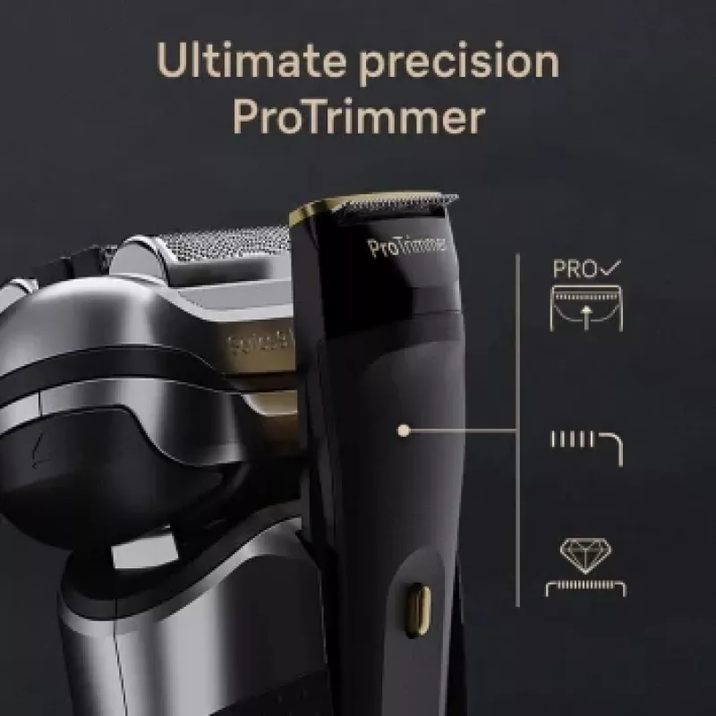 Foilinis skustuvas BRAUN Series 9 Pro+ 9510s — 5 galvutės, šlapias/sausas, Li‑Ion, 60 min. veikimo laikas, juodas