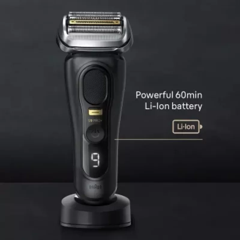 Foilinis skustuvas BRAUN Series 9 Pro+ 9510s — 5 galvutės, šlapias/sausas, Li‑Ion, 60 min. veikimo laikas, juodas