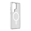 Cellularline Clear Mag - Galaxy S26 Ultra itin tvirtas permatomas dėklas su guminiu kraštu, suderinamas su Qi2 ekosistema ir magnetiniais priedais, apdorotas nuo pageltimo