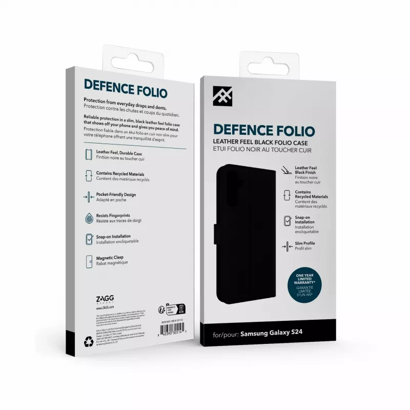 IFROGZ Defence Folio dėklas mobiliesiems telefonams 15,8 cm (6,2 colio) Juoda