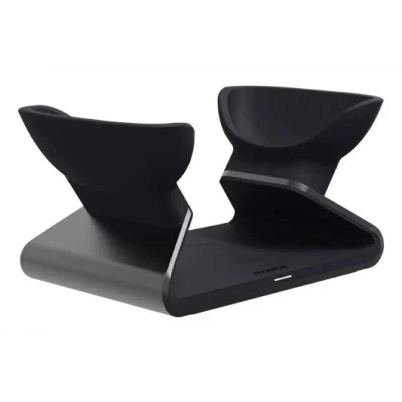 mophie AirPods Max įkrovimo stovas, vidaus naudojimui, USB, belaidis įkrovimas, juoda