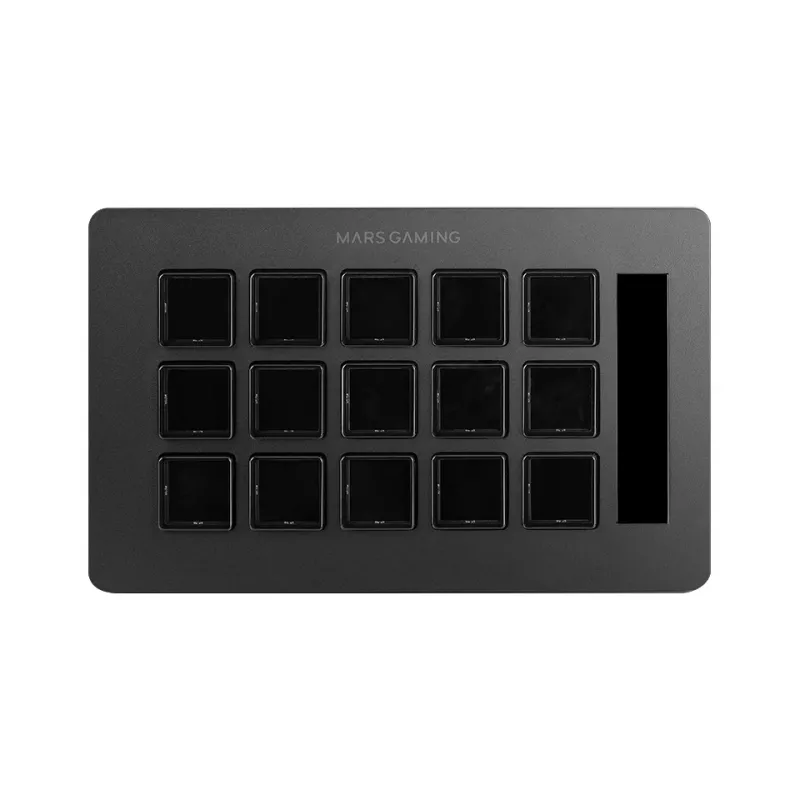 Mars Gaming Control Deck Slim MSD-ONE, juoda, 15 mygtukų, liečiamas, 132 mm x 81 mm x 61 mm