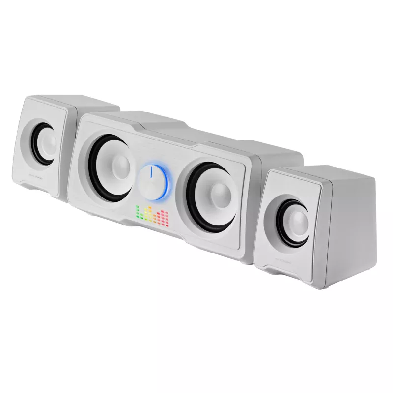 Mars Gaming MS22W Kompaktiški žaidimų garsiakalbiai 2.2 RGB Flow Subwoofer + 4 aktyvūs garsiakalbiai DSP garsas 35W Balti