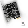 Axagon PCEU-430VL PCI-Express kortelė su 4 USB 3.2 Gen 1 prievadais