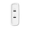 Įkroviklis TRUST Maxo 100W 2-Port USB-C GaN — 100 W, 2x USB-C, 20 V maks., AC vidaus, 2 m laidas, baltas