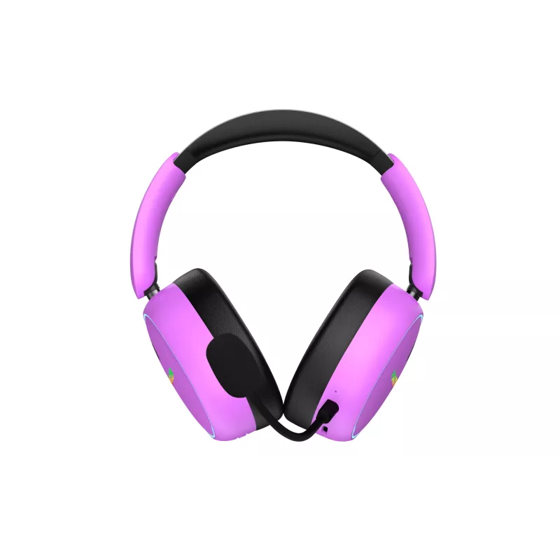 HATOR Phoenix 2 Wireless ausinės žaidimams, belaidės ir laidinės, USB Type-C / USB Type-A, Bluetooth, violetinės