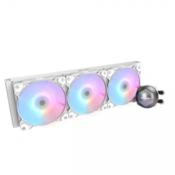 Zalman ALPHA36 Baltas CPU skysčio aušintuvas 360 mm radiatorius 3 x 120 mm ventiliatorius ARGB siurblys dviejų procesorių viskas viename skystas aušintuvas 12 cm