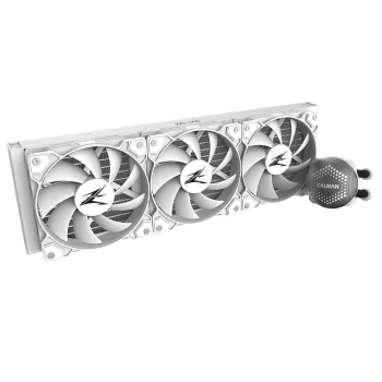 Zalman ALPHA36 Baltas CPU skysčio aušintuvas 360 mm radiatorius 3 x 120 mm ventiliatorius ARGB siurblys dviejų procesorių viskas viename skystas aušintuvas 12 cm