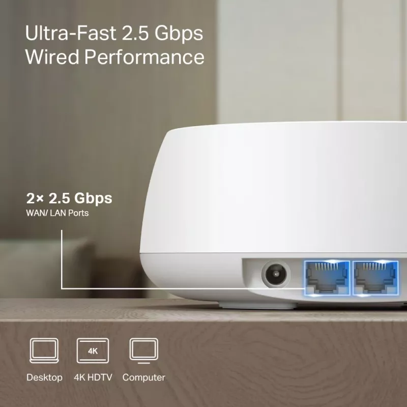 TP-Link BE3600 viso namo „Mesh“ Wi-Fi 7 sistema, 2.5G kelių gigabitų
