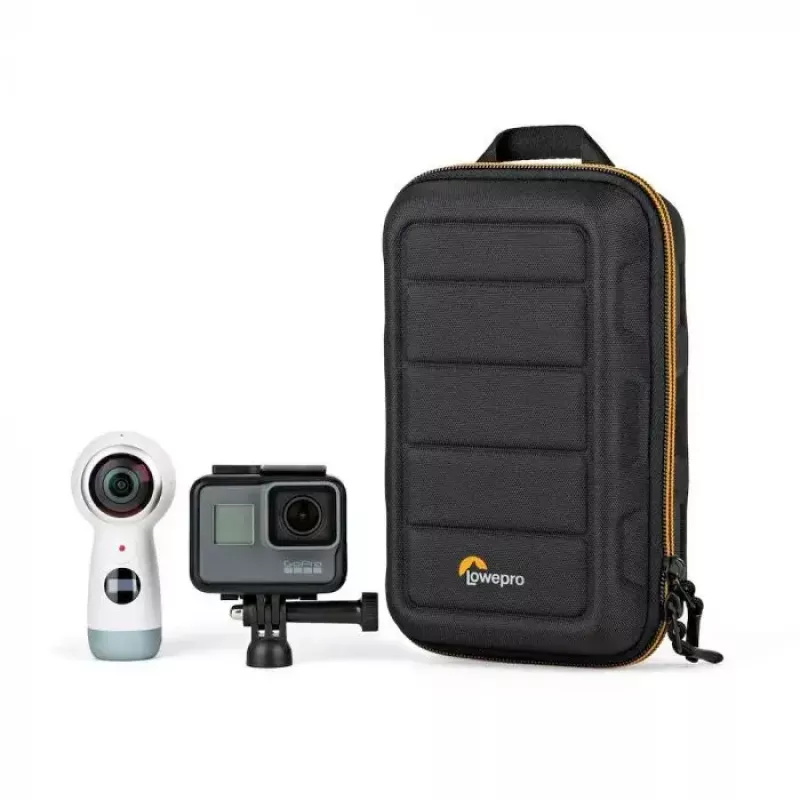 Dėklas fotoaparatui Lowepro HARDSIDE CS 60, kietas korpusas, 140×85×227 mm, juoda/oranžinė