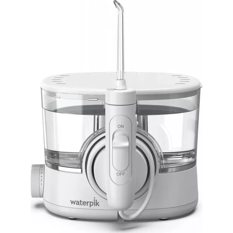 Vandens irigatorius Waterpik WF-11 ION belaidis įkraunamas — baltas, nešiojamas burnos irigatorius