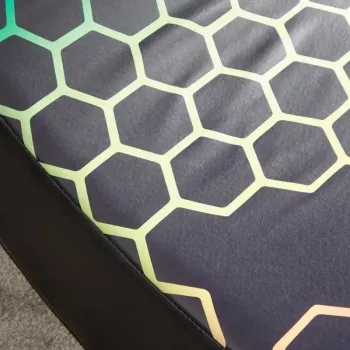 Konsolinė žaidimų kėdė X Rocker Neo Hex Edition – minkštas sėdimas paviršius ir atlošas, juoda, 410x855x650 mm