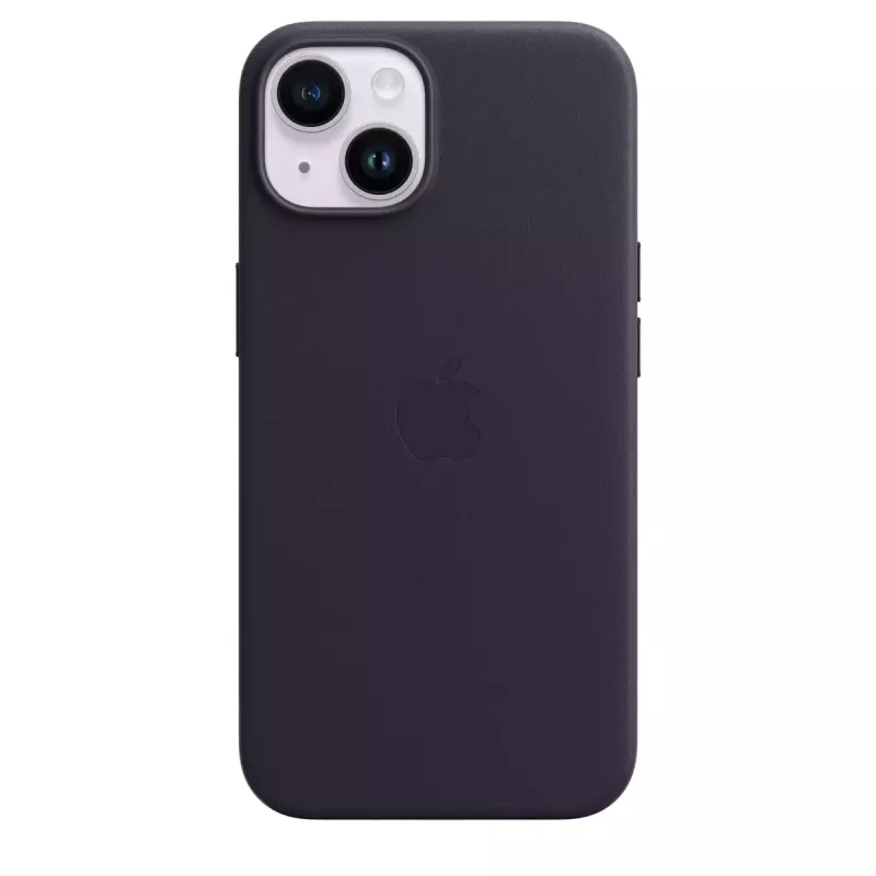 Odinė MagSafe dėklė Apple iPhone 14 — Violetinė, tinka 6,1 colio