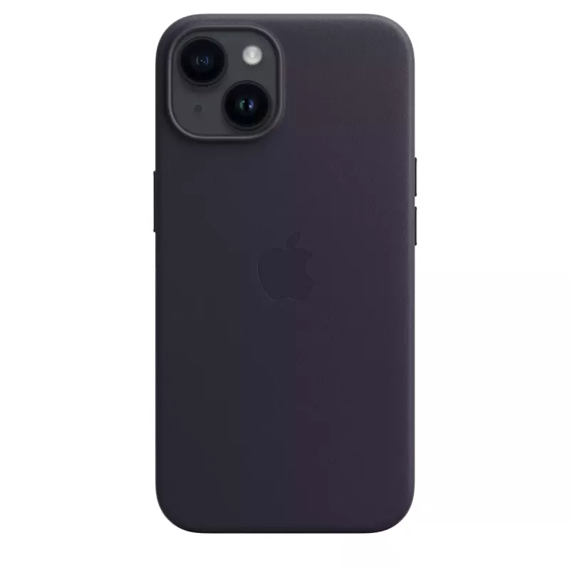 Odinė MagSafe dėklė Apple iPhone 14 — Violetinė, tinka 6,1 colio
