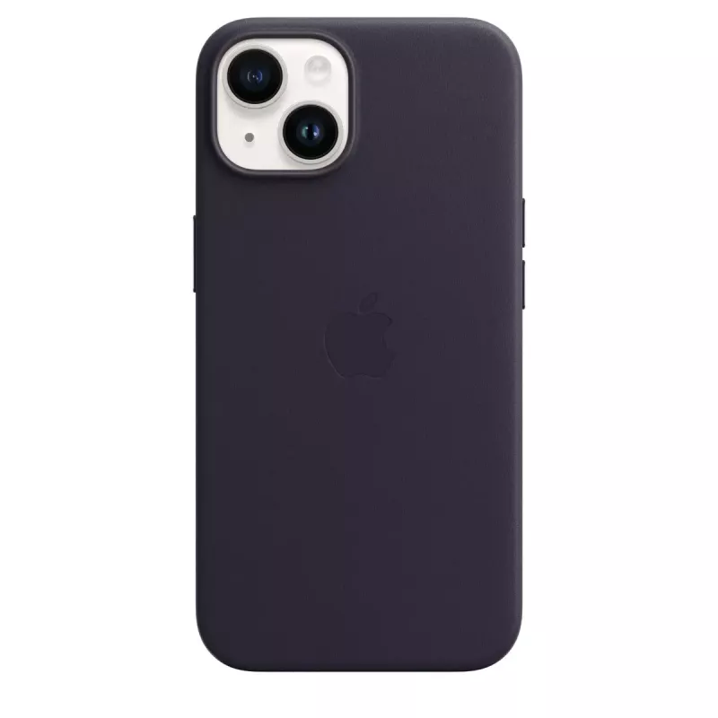 Odinė MagSafe dėklė Apple iPhone 14 — Violetinė, tinka 6,1 colio