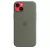 Dėklas Apple iPhone 14 Plus Silikoninis su MagSafe Alyvuoginis