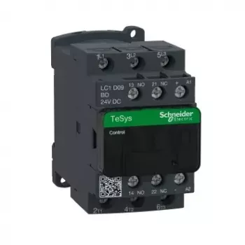 Kontaktorius Schneider Electric LC1D09BD — 3 polių, 9A, 24V DC ritė, IP20
