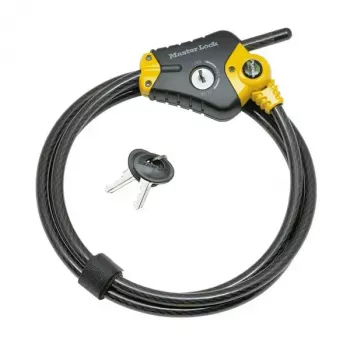 Kabelinė spyna MASTERLOCK 8420EURD – reguliuojamas 10 mm plieninis kabelis