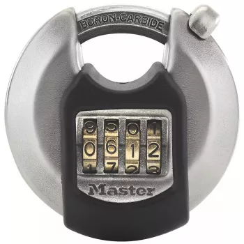 MASTER LOCK M40EURDNUM 70 mm kombinacinis spynos diskas iš nerūdijančio plieno su bor-karbido lanku
