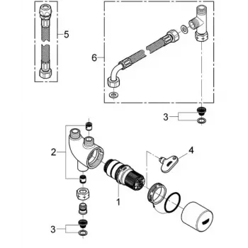 Termostatas GROHE 34487000 Chromuotas