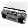 Nešiojamas kasečių grotuvas Soundmaster SRR80TI su DAB+ ir FM, LCD ekranu, 3 W RMS, 3,5 mm ausinėmis, baterija/230 V