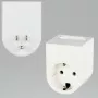 Kelioninis kištukinis adapteris REV 0020440803 JAV lizdams, baltas
