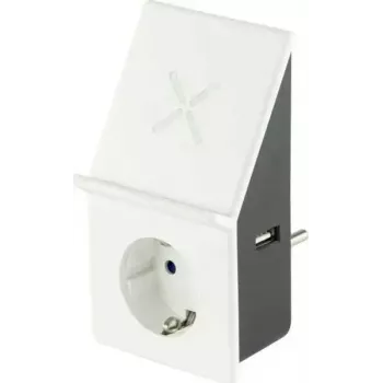 REV USB įkrovimo adapteris 0020870103 su belaidžiu įkrovimu ir 1 kištukiniu lizdu