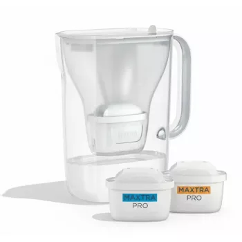 Vandens filtro ąsotis BRITA Style Essential 2,4L permatomas baltas
