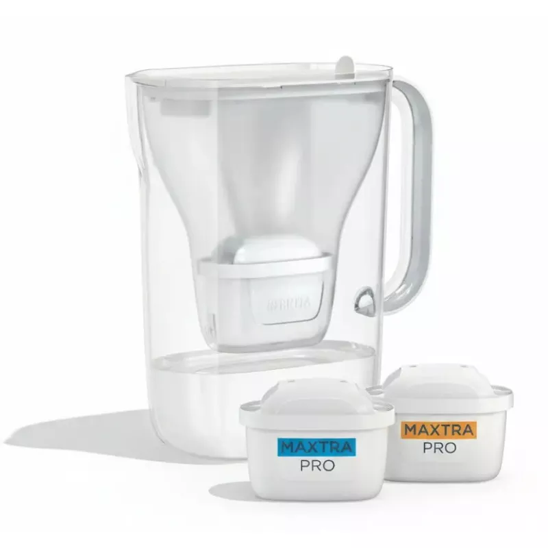 Vandens filtro ąsotis BRITA Style Essential 2,4L permatomas baltas