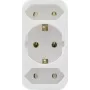 REV 2-jų kištukinis adapteris su apsauginiu kontaktu, baltas, modelis 0512735777 WS