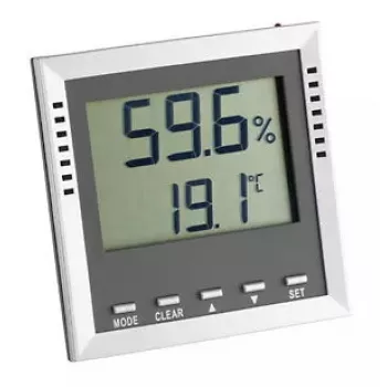 Vidaus elektroninis higrometras TFA-Dostmann 30.5010 skaitmeninis ekranas, pilka sidabrinė