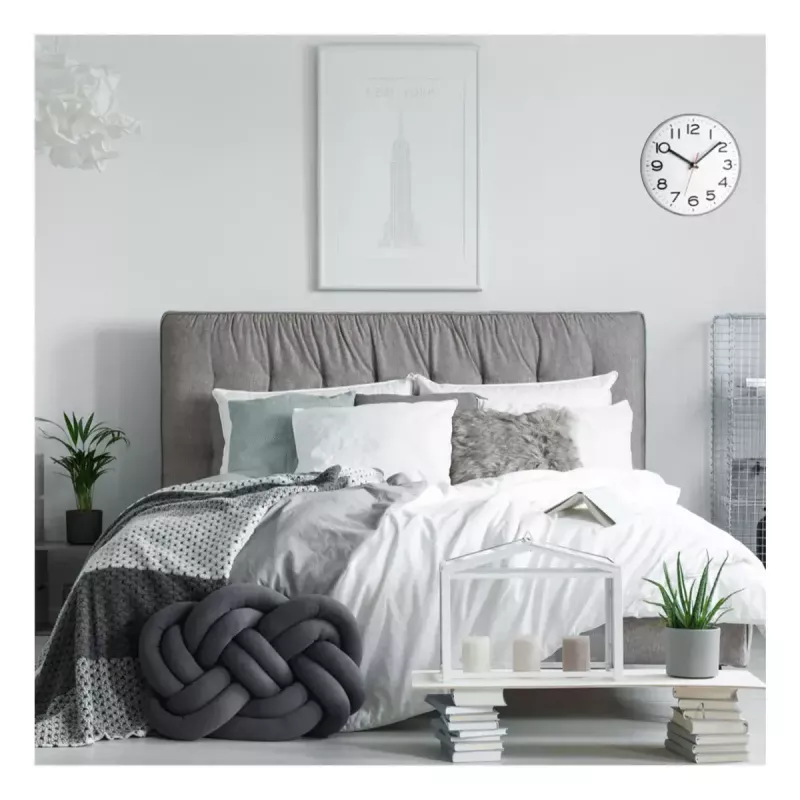 Kvarcinis laikrodis TFA-Dostmann 60.3017 Circle Grey White sieninis / stalinis