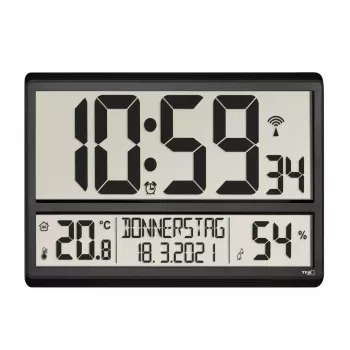 Skaitmeninis žadintuvas TFA-Dostmann 60.4520.01 Juodas, maitinamas baterijomis