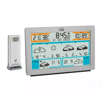 TFA-Dostmann TFA.me Silver LCD belaidė Wi-Fi anemometro, higrometro, termometro stotelė