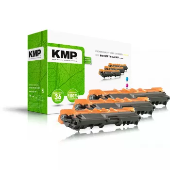 KMP dažų kasetės Brother TN-246/TN246 Multip. 2200 S. B-T58CMY (3 vnt., cian, purpurinė, geltona)