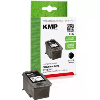 Kasečių kasetė KMP C136, suderinama su Canon PG-560 XL, juoda