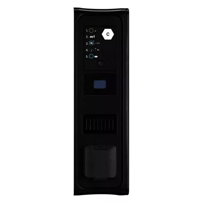 ABL eM4 Twin Black sieninis elektromobilių kroviklis, 22 kW, 2x Type 2, lauko