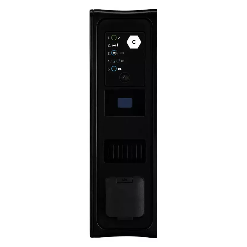 ABL eM4 Twin Black sieninis elektromobilių kroviklis, 22 kW, 2x Type 2, lauko