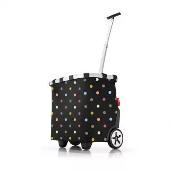 Reisenthel Carrycruiser krepšys-pirkinių vežimėlis – 40 L, aliumininis rėmas, poliesteris, 420×320 mm, juoda/multicolor