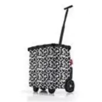 Reisenthel carrycruiser Black White 40L aliuminio poliesterio kelioninis krepšys ant ratukų