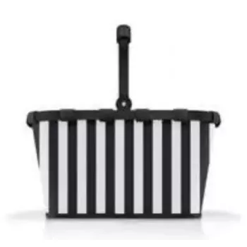Reisenthel carrybag Black/White – sulankstomas prekių krepšys su aliuminio rėmu, 22 L, 480×280 mm