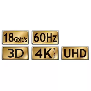 HDMI kabelis MaxTrack C 215-1, HDMI Type A į Type A, 1 m, HDMI 2.1, 18 Gbit/s, juodas