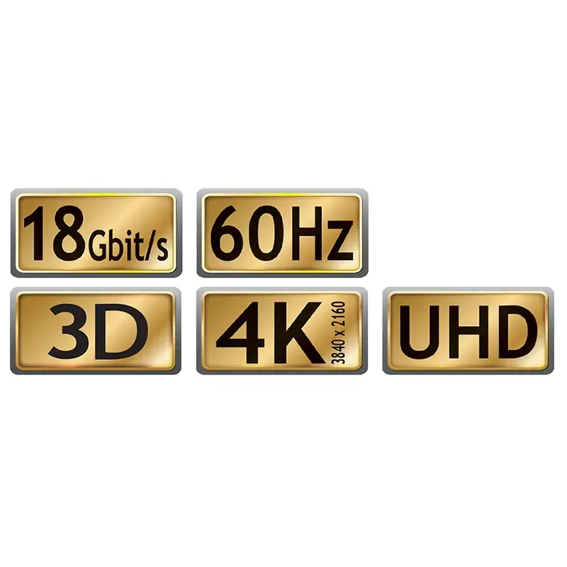 HDMI kabelis MaxTrack C 215-1, HDMI Type A į Type A, 1 m, HDMI 2.1, 18 Gbit/s, juodas