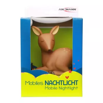 ANSMANN baby night-light 1800-0059 LED naktinė lemputė, geltona šviesa, baterijos AA ×3, 119×119×137 mm, ruda/žalia