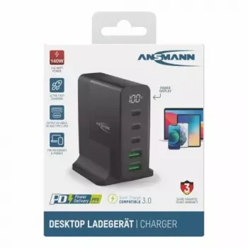 Įkroviklis ANSMANN DC5140PD Universal Black USB Greitasis Įkrovimas